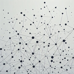 Abstract geometric connect lines and dots. global network technology concept, Technology abstract background. Abstract Plexus mesh geometric background. Triangles connected by lines. Generative ai