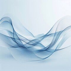 abstract blue wave, Abstract, smooth, transparent, blue, wave design element. Blue wave. Wave of blue movement curve of a smoky flow, Modern Abstract Business Background. Generative ai