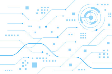 A futuristic backdrop featuring abstract digital technology, symbolizing modern innovation and high-tech advancements in fields like network connection, AI, and big data, suitable for banners