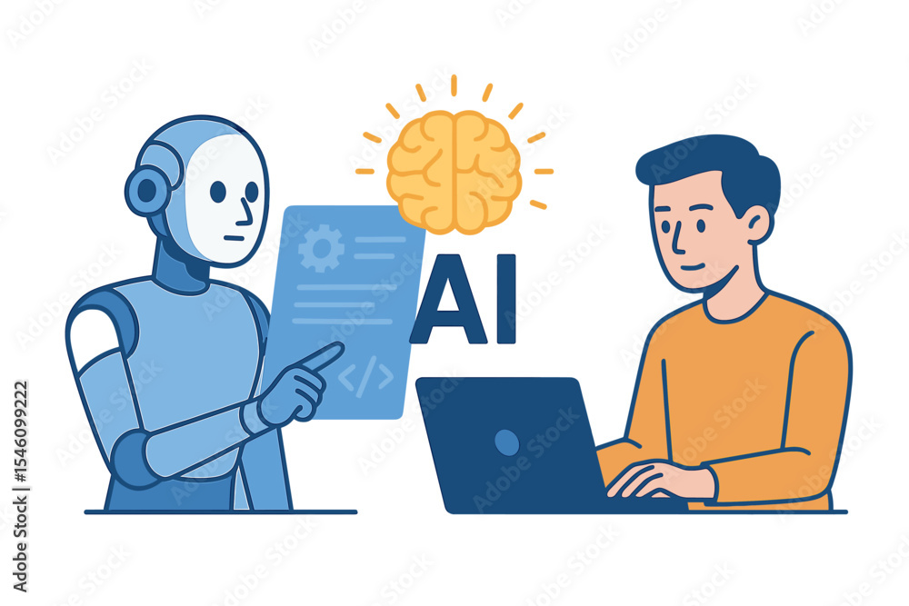 Poster the concept of ai involves technology designed for interacting with intelligent brain computers, whe