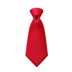 Red necktie isolated on transparent background