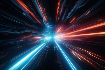 Obraz premium Warp Speed Tunnel
