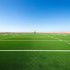 football field with white lines on the field
