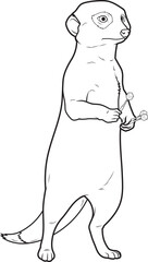 Obraz premium Meerkat Darts Dart Animal Vector Graphic Art Illustration