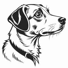 Minimalist Dog Face Icon