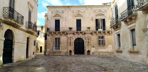 Typical architecture in Lecce, Italy