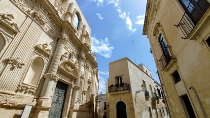 typical buildings in Lecce, Italy