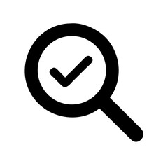 Search with check icon vector illustration
