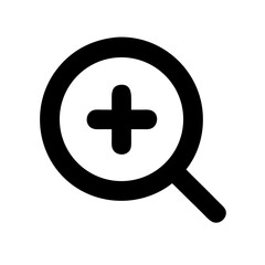 Fototapeta premium Search with plus icon vector illustration