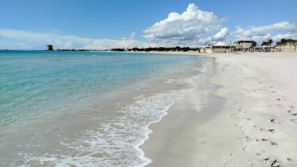 Clouds over the turquoise sea