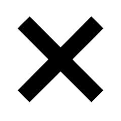 Fototapeta premium Wave with x icon vector illustration