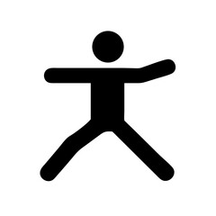 Yoga pose icon vector illustration