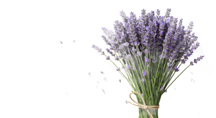 lavender flowers isolated on white background