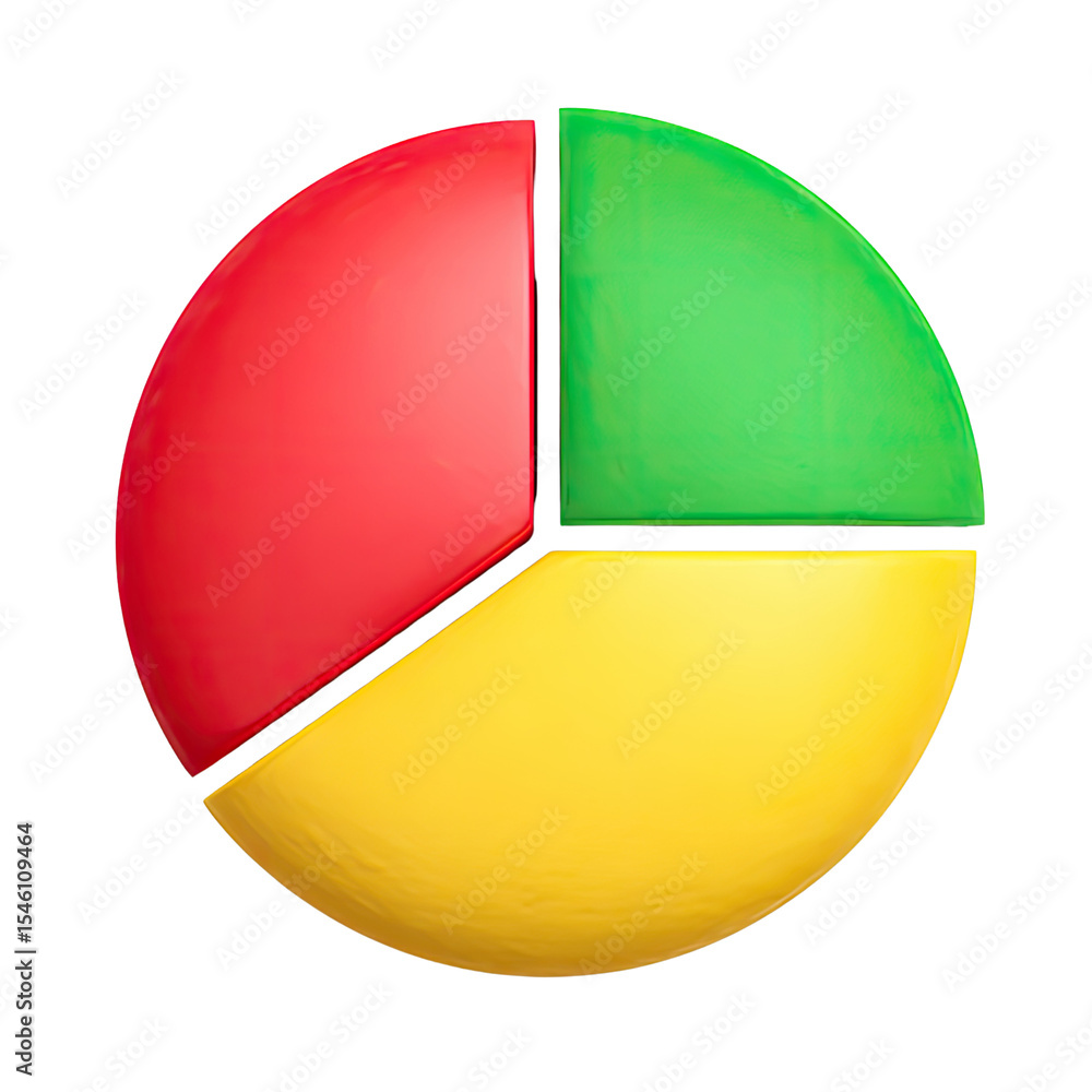 Poster colorful pie chart visualization representing data segmentation and analysis in business and marketi