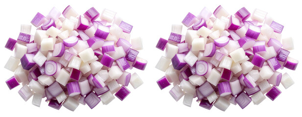 Chopped Onion Pieces – Cooking Ingredient, Transparent PNG Cutout