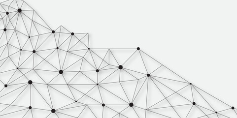 Abstract elegant background gray line texture. Polygonal Mesh Background Vector design digital technology concept Global network connection data structure. data concept, wallpaper. vector illustration © Azadur