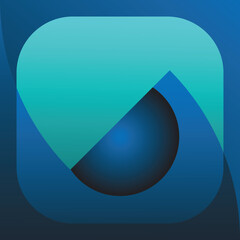 Abstract teal and blue geometric background design