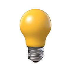 Light bulb light bulb idea icon concept top view on white background. 3d rendering.