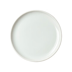 Simple Elegant White Plate with Smooth Surface for Culinary Presentation and Food Styling in Dining Settings