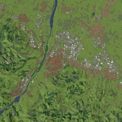 3D illustration of city and urban in Sassuolo Italy