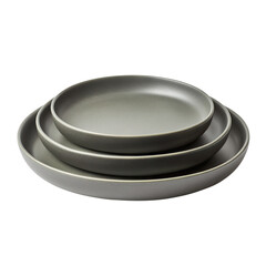 Set of Modern Grey Dinner Plates Featuring Elegant Minimalist Design for Dining Table Presentation