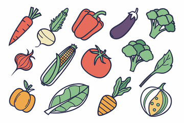 set of vegetables