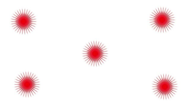 COVID-19 or coronavirus 2019 Corona virus 3d Loop Animation. 3D animation of the virus on the dark red  background