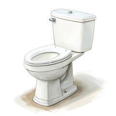 toilet bowl isolated on white