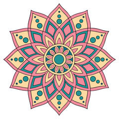 Boho Floral Mandala Pattern Illustration for Spiritual Projects
