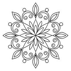Hand-Drawn Mandala Pattern Illustration in Vector Format