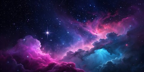 Fototapeta premium Beautiful galaxy nebula wallpaper space stars background