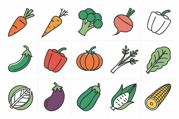 set of vegetables