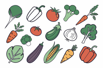 set of vegetables