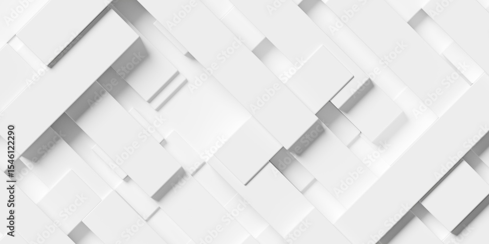 Poster random offset white rectangle boxes stripes diagonal overlay geometrical background wallpaper banner