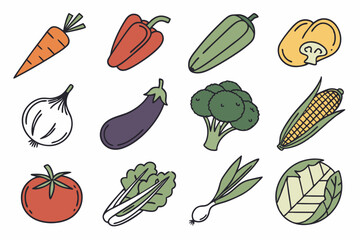 set of vegetables
