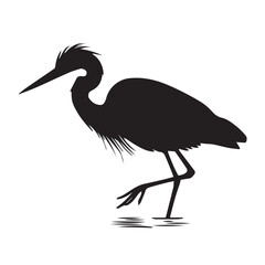 Obraz premium Vector image of the silhouette of the birds of the heron