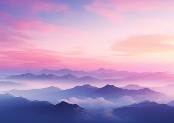 Obraz premium Pink and Orange Sunset Over Snowy Plain