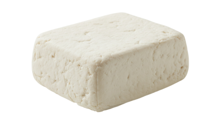 Block of Tofu isolated on Transparent Background. East Asian food