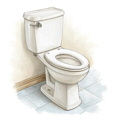 toilet bowl isolated on white