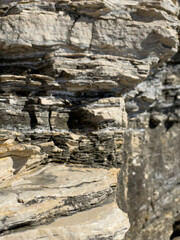 Layered rock cliff texture