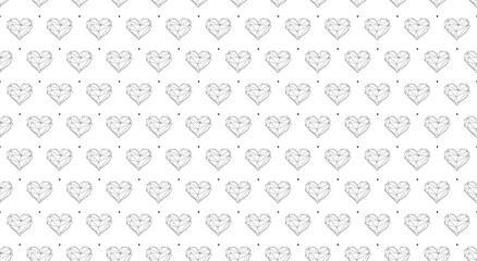 Heart Pattern Line Art Design