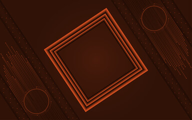 Banner background with square pattern, circle shapes | Modern creative background template for banner, flyer, card, presentation, corporate, decoration, greeting, packaging, with golden color