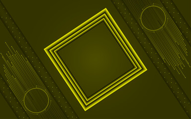Banner background with square pattern , circle shapes | Modern creative background template for banner, flyer, card, presentation, corporate, decoration, greeting, packaging, with olive color