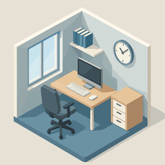 modern office space. vector illustration