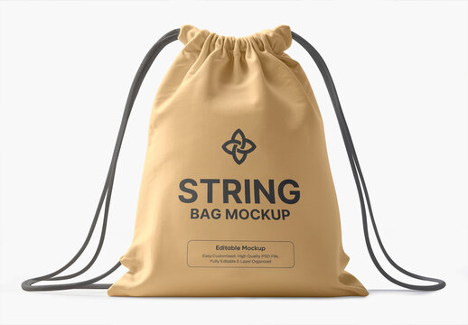Drawstring Bag Mockup