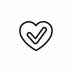 heart completed icon sign vector