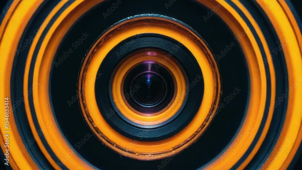 Aufkleber a detailed view of a camera lens, suitable for use in photography or tech-related contexts