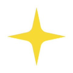 Single Yellow Sparkle Icon – Minimal Star Glow
