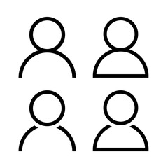 User Profile Icon Set – Minimal Line Style