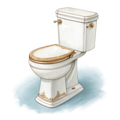 toilet bowl isolated on white